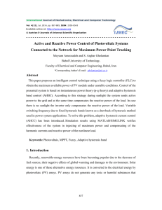 Active and Reactive Power Control of Photovoltaic Systems