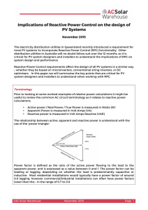 Reactive Power Control