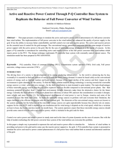 Active and Reactive Power Control Through P