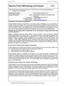 Reactive Power Methodology and Charges