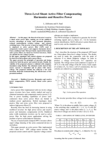 Three-Level Shunt Active Filter Compensating Harmonics and