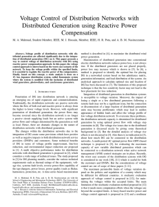 Voltage Control of Distribution Networks with Distributed Generation