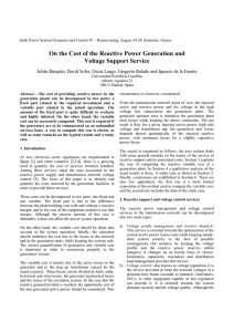On the Cost of the Reactive Power Generation and Voltage Support