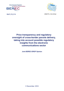 Joint BEREC-ERGP Opinion on price transparency and