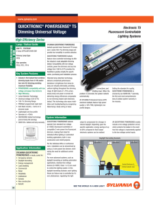 QUICKTRONIC® POWERSENSE® T5 Dimming Universal Voltage