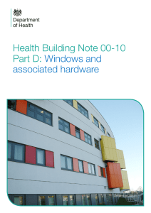 Health Building Note 00-10 Part D: Windows and