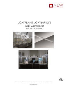 LIGHTPLANE LIGHTBAR (2”) Wall Cantilever