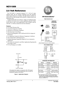 NCV1009 2.5 Volt Reference