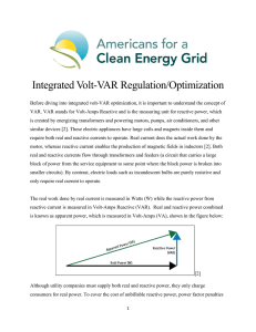 Integrated Volt-VAR Regulation/Optimization