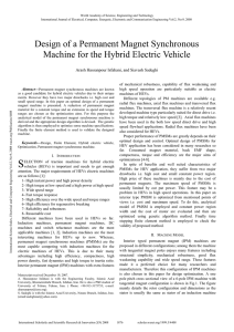 Design of a Permanent Magnet Synchronous Machine for the Hybrid