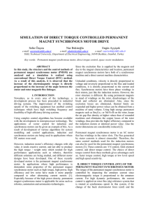 simulation of direct torque controlled permanent magnet