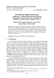 Towards an Improved Energy Efficiency of the Interior Permanent