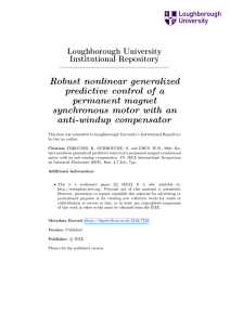 Robust nonlinear generalized predictive control of a permanent