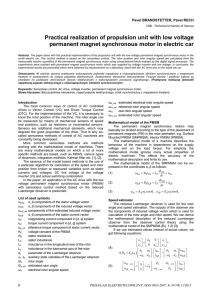 Practical realization of propulsion unit with low voltage permanent