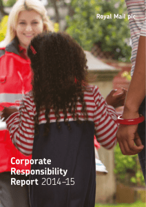 Royal Mail plc Corporate Responsibility Report