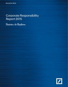 Corporate Responsibility Report 2015