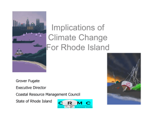 Implications of Climate Change For Rhode Island