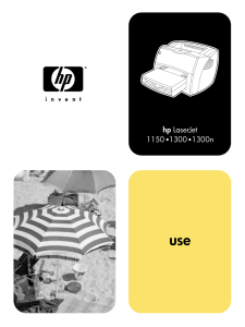 HP LaserJet 1150 and 1300 series printer user guide