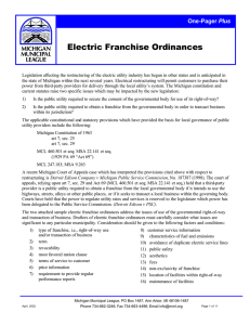 Electric Franchise Ordinances