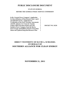Expert testimony - Southern Alliance for Clean Energy