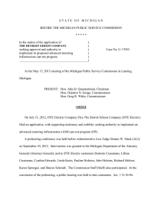 "Smart meter" opt-out report from the May 15, 2013 Michigan Public