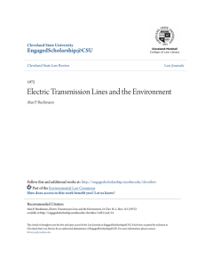 Electric Transmission Lines and the Environment