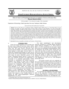 SINDH UNIVERSITY RESEARCH JOURNAL (SCIENCE SERIES