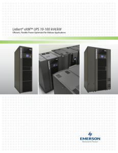 Liebert® eXM™ UPS 10-100 kVA/kW