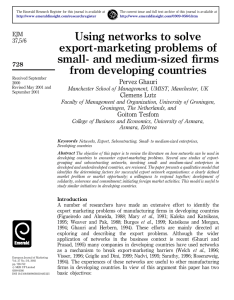 Using networks to solve export-marketing problems of small