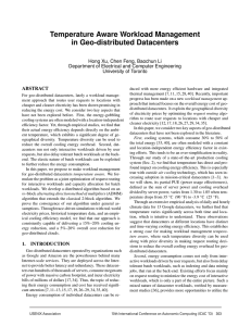 Temperature Aware Workload Management in Geo