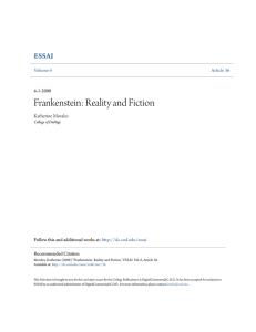 Frankenstein: Reality and Fiction - DigitalCommons@COD