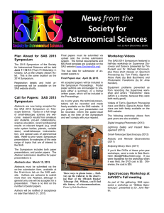 No. 4 - Society for Astronomical Sciences