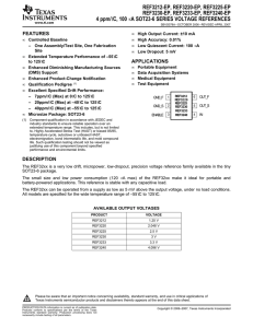 4-ppm/C 100-uA SOT23-6 Series Voltage References (Rev. A