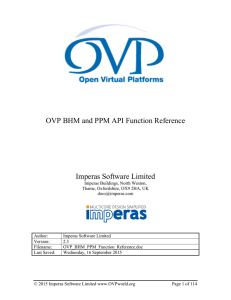 OVP BHM and PPM API Function Reference