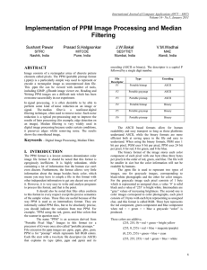 Implementation of PPM Image Processing and Median Filtering