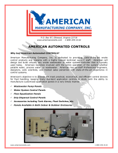 Standard Control Panels - American Manufacturing Company, Inc.