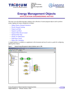 Energy Management Objects, Application Engineering Notes