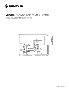 Autotrol® 460i and 460TC ConTrol SySTem