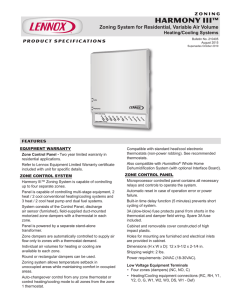 Harmony III™ Zone Control System