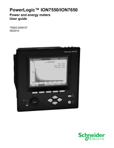 PowerLogic ION7550 / ION7650 User Guide