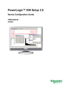 Using ION Setup - Schneider Electric