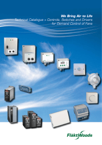 We Bring Air to Life Technical Catalogue > Controls, Switches and