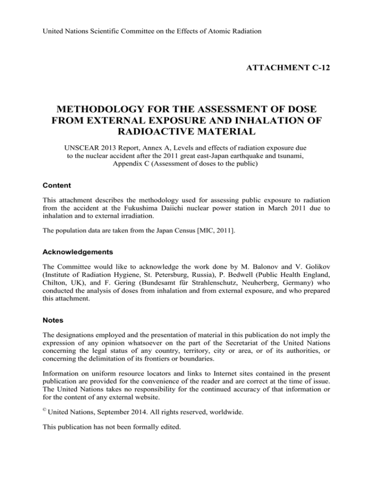 methodology for the assessment of dose from