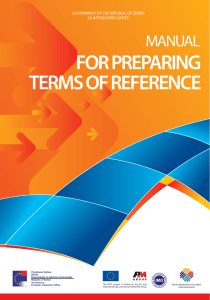 Manual for Preparing Terms of Reference