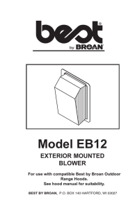 Model EB12 - BEST Range Hoods