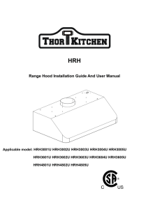 Range Hood Installation Guide And User Manual