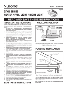 read and save these instructions qtxn series heater / fan