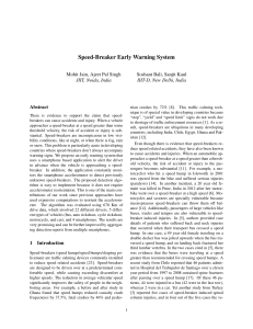 Speed-Breaker Early Warning System