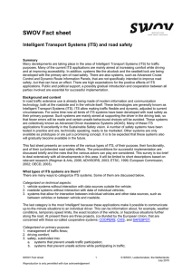 Factsheet Intelligent Transport Systems (ITS) and road safety