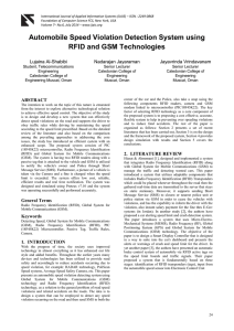 Automobile Speed Violation Detection System using RFID and GSM